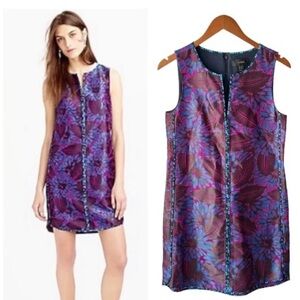 J.CREW Midnight Floral Jacquard Dress Size 6
